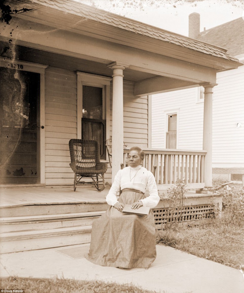 Johnson is known to have taken at least 500 photographs. Among those portraits, Johnson captured images of his friends and family, including his mother, Margaret Johnson, pictured. Margaret was born in Mississippi in 1854, probably in slavery, and died in Lincoln in 1926. She is pictured in front of Johnson's house.