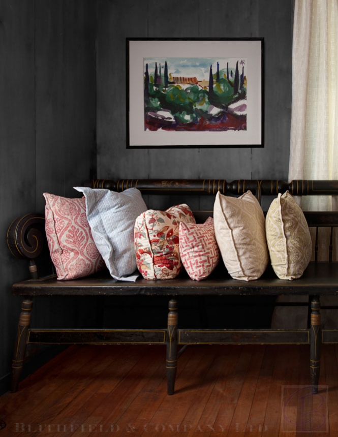 Blithfield and Company fabrics wallpaper carolyn bates pillows
