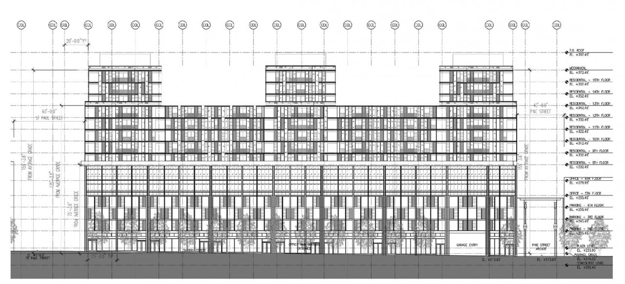  Drawing of the proposed mall 