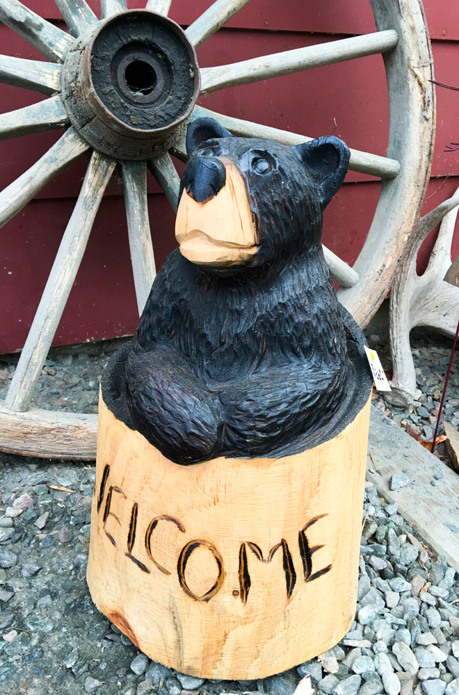 Where the Bears Are - Charlie O’Brien - Wooden Bear Carving Welcome