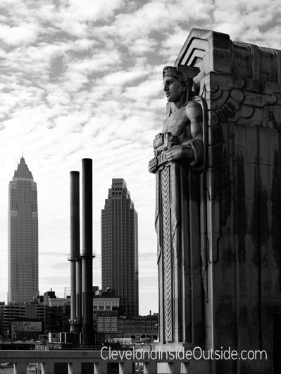 Cleveland-City-View-Hope-memorial-Bridge--BW