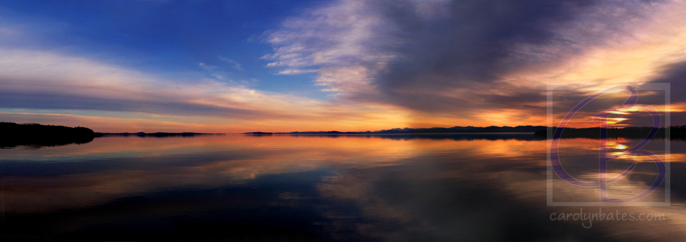 Lake Champlain at Sunset (Panoramic)